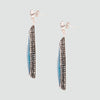 Aretes turcos Queen Farah de Plata 925, con baño de Rodio, gema de ojo de gato y cristales