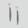 Aretes turcos Queen Farah de Plata 925, con baño de Rodio, gema de ojo de gato y cristales