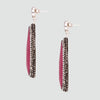 Aretes turcos Queen Farah de Plata 925, con baño de Rodio, gema de ojo de gato y cristales