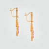 Aretes turcos Halime Hatun de Plata 925, con baño de Oro de 14k y zirconia cúbica