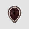 Anillo turco Queen Farah de Plata 925, con baño de Rodio, gema de ojo de gato y cristales