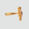 Anillo turco Corazón de Anatolia de Plata 925, con baño de Oro de 14k y zirconia cúbica