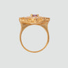 Anillo turco Corazón de Anatolia de Plata 925, con baño de Oro de 14k y zirconia cúbica