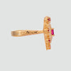 Anillo turco Corazón de Anatolia de Plata 925, con baño de Oro de 14k y zirconia cúbica
