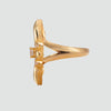 Anillo turco Marmara Kelebek de Plata 925, con baño de Oro de 14k y zirconia cúbica