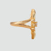 Anillo turco Marmara Kelebek de Plata 925, con baño de Oro de 14k y zirconia cúbica