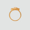 Anillo turco Marmara Kelebek de Plata 925, con baño de Oro de 14k y zirconia cúbica