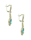 Aretes turcos Halime Hatun de Plata 925, con baño de Oro de 14k y zirconia cúbica