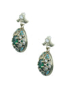 Aretes turcos Sueños del Bósforo de Plata 925, acentuados con bronce, con zirconia cúbica
