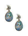 Aretes turcos Sueños del Bósforo de Plata 925, acentuados con bronce, con zirconia cúbica