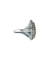 Anillo turco otomano Hürrem Sultan de Plata 925, acentuado con bronce, con zirconia cúbica