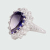 Anillo turco otomano Hürrem Sultan de Plata 950 y zirconia cúbica