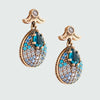 Aretes turcos Sueños del Bósforo de Plata 925, acentuados con bronce, con zirconia cúbica