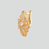 Aretes turcos Marmara Kelebek de Plata 925, con baño de Oro de 14k y zirconia cúbica