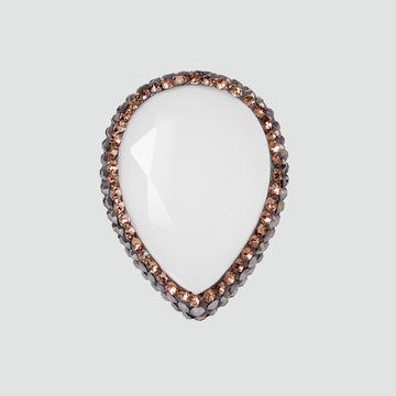 Anillo turco Queen Farah de Plata 925, con baño de Oro de 14k, gema de ojo de gato y cristales