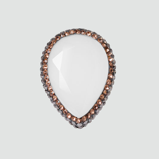 Anillo turco Queen Farah de Plata 925, con baño de Oro de 14k, gema de ojo de gato y cristales