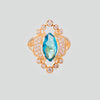 Anillo turco Halime Hatun de Plata 925, con baño de Oro de 14k y zirconia cúbica