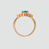 Anillo turco Halime Hatun de Plata 925, con baño de Oro de 14k y zirconia cúbica