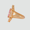 Anillo turco Halime Hatun de Plata 925, con baño de Oro de 14k y zirconia cúbica