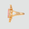 Anillo turco Halime Hatun de Plata 925, con baño de Oro de 14k y zirconia cúbica