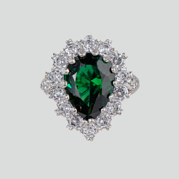 Anillo turco otomano Hürrem Sultan de Plata 925, con Baño de Rodio y zirconia cúbica