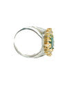 Anillo turco otomano Hürrem Sultan de Plata 925, acentuado con bronce, con zirconia cúbica