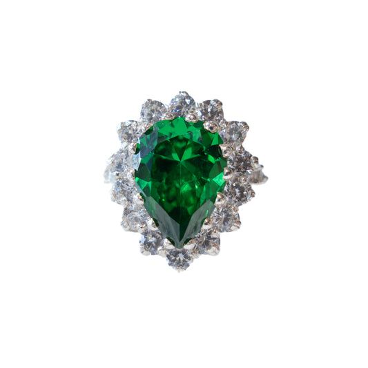 Anillo turco otomano Hürrem Sultan de Plata 950 y zirconia cúbica